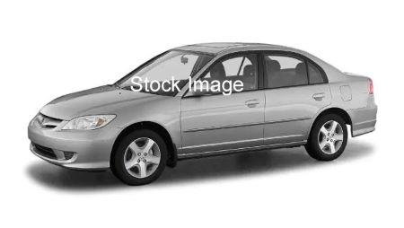 A sideview of a grey Honda Civic with ‘Stock Photo’ text overtop.