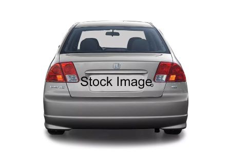 The backend of a grey Honda Civic with ‘Stock Photo’ text overtop.