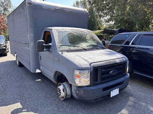 Recovered 2012 Ford Eco Van painted grey