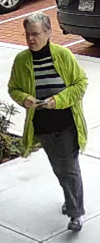 Photo of Jane Whitehouse from surveillance camera