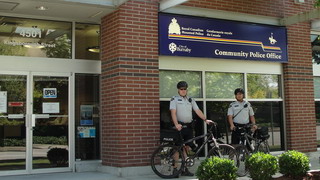 Photo of District 4 Office with RCMP members