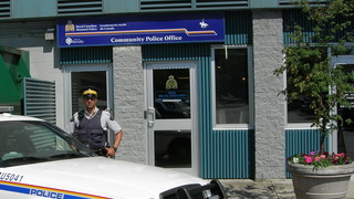 Photo of District 2 Office with RCMP member