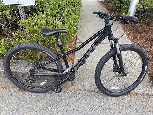Found black Norco Storm mountain bike 