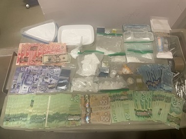 Cash & suspected drugs